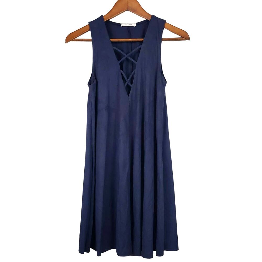 NEW! Mod Ref Blue Criss Cross Dress - L